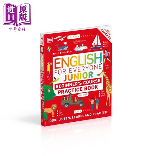 现货 DK人人学英语 每日英语入门练习 English for Everyone Junior Beginner's Practice Book【中商原版】