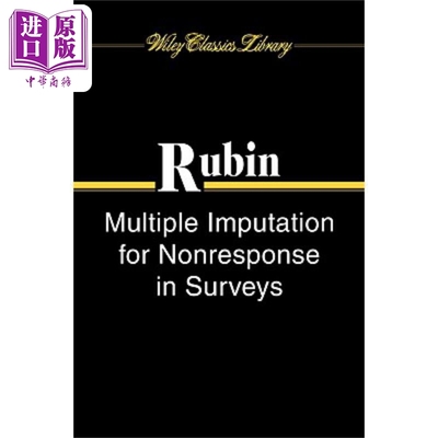 预售 调查中无答复的多重插补 Wcl版 Multiple Imputation For Nonresponse In Surveys Donald Rubin 英文原版 中商原版
