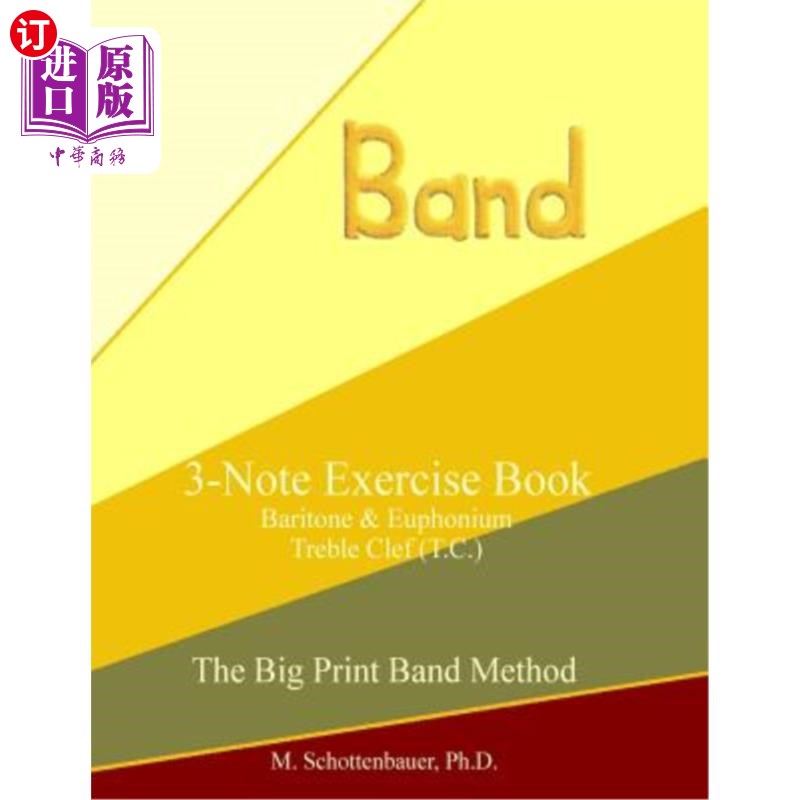 海外直订3-Note Exercise Book: Baritone & Euphonium T.C. 3音符练习本:男中音和低音