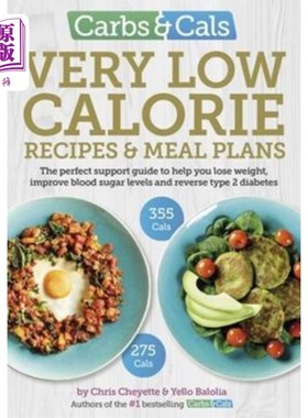 海外直订医药图书Carbs & Cals Very Low Calorie Recipes & Meal Plans 碳水化合物和卡路里非常低热量食谱和膳食计划