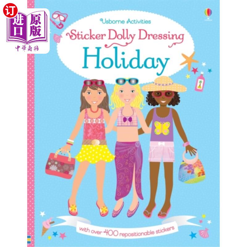海外直订Sticker Dolly Dressing Holiday 贴纸娃娃化妆节