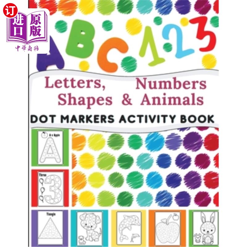 海外直订Dot Markers Activity Book: Great for Learning Letters, Numbers, Shapes and Anima 点标记活动书:伟大的学习字图片