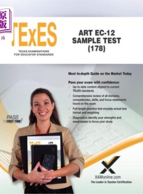 海外直订TExES Art Ec-12 Sample Test (178) Texes Art EC-12样品试验（178）