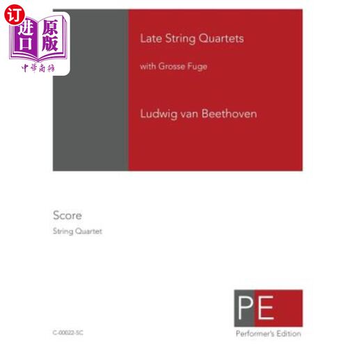 海外直订Late String Quartets with Grosse Fuge 后期弦乐四重奏与大赋格曲