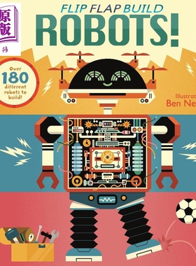 翻翻书 翻滚的机器人 Flip Flap Build Robots 英文原版 儿童翻页书 活动与玩具书 进口童书 丰富的动手互动乐趣【中商原版】