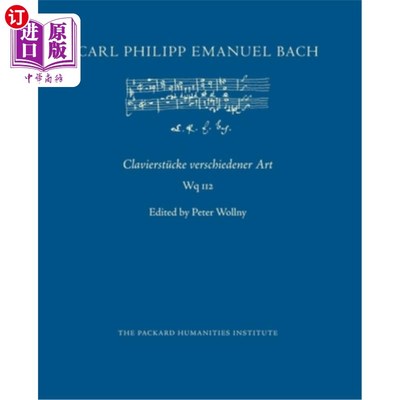 海外直订Clavierstücke verschiedener Art, Wq 112 克拉维耶斯特·维尔斯基登纳艺术馆，Wq 112