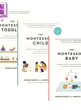 预售 The Montessori Baby Toddler Child 蒙台梭利家长指南系列3册 新手父母抚养教育启蒙婴儿童方法英文原版进口图书【中商原版?