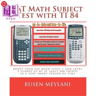 海外直订SAT Math Subject Test with TI 84: advanced graphing calculator techniques for th 使用TI 84的SA