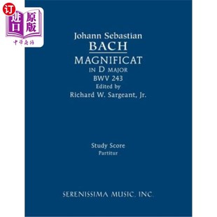 海外直订Magnificat in D major, BWV 243: Study score D大调大师，BWV 243 得分点