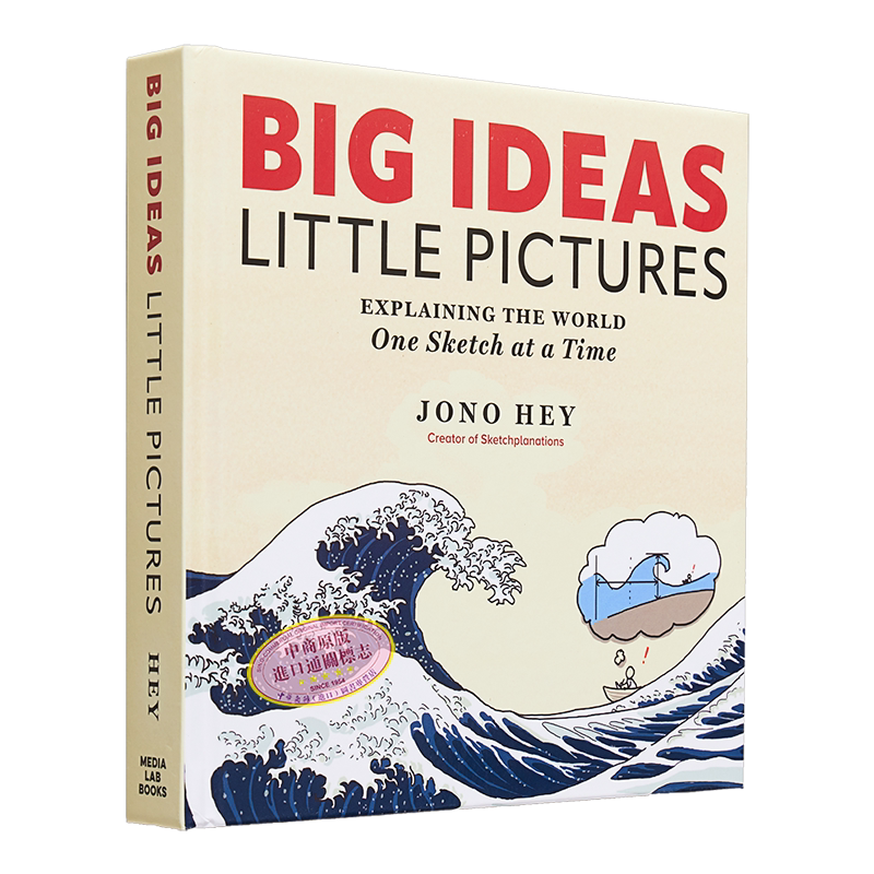 大想法小图片 一次过用草图解释世界 Big Ideas Little Pictures 英文原版 Jono Hey Sketchplanations创始人【中商原版】