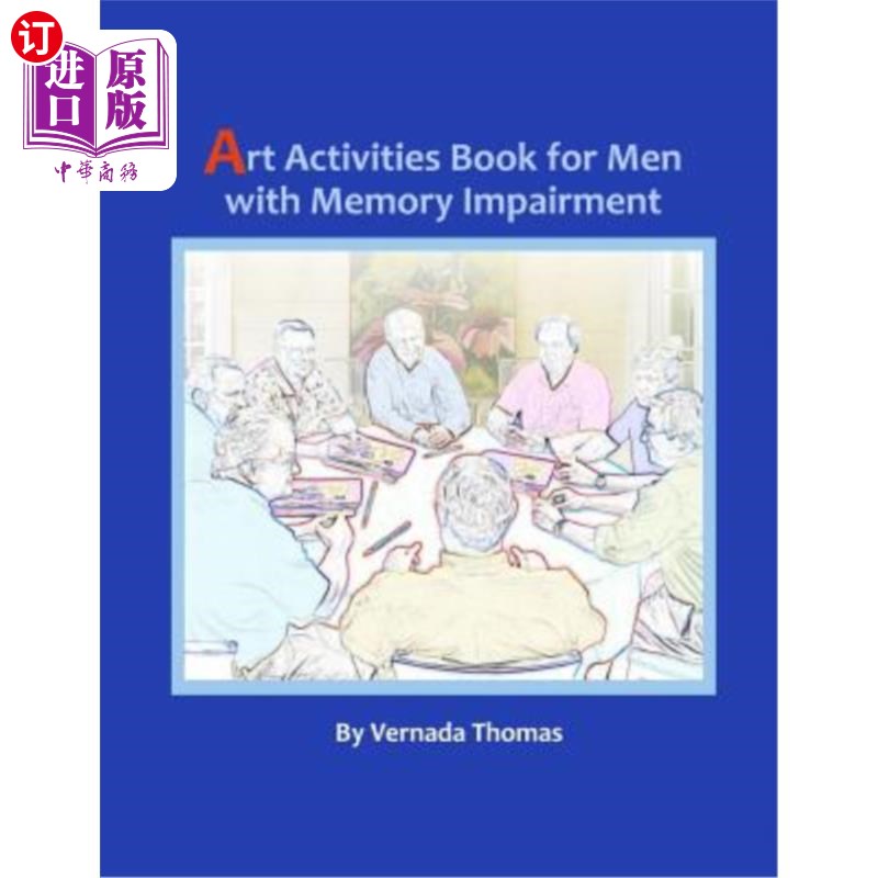 海外直订Art Activities Book for Men with Memory Impairment 记忆障碍男性艺术活动书