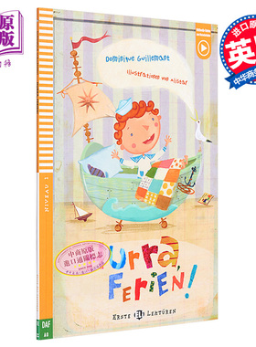 德文原版 ELI Young Readers German A0: Hurra, Ferien!万岁,假期 德语学习分级阅读读物 含音频READERS - YOUNG【中商原版?