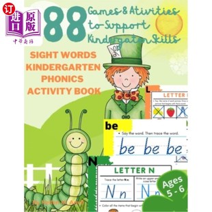 海外直订Sight Words Kindergarten & Phonics Activity Book 视像词汇幼儿园及自然拼读活动书