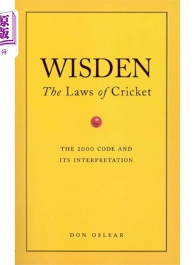 海外直订Wisden's The Laws Of Cricket Wisden的《板球法则》