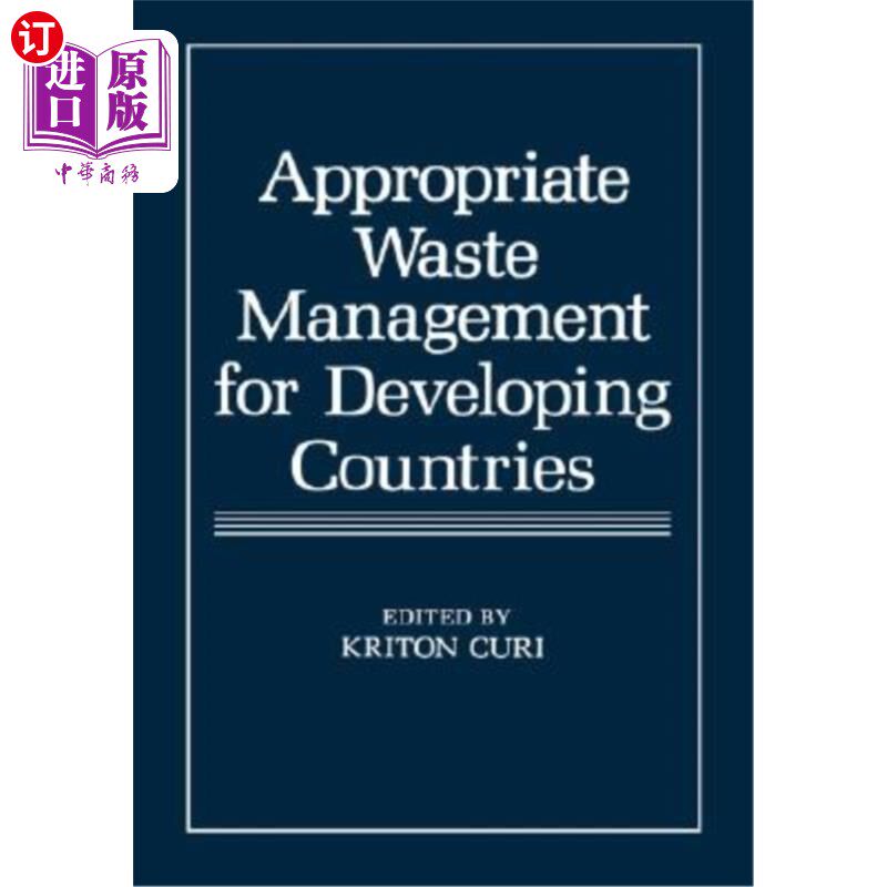 海外直订Appropriate Waste Management for Developing Countries 发展中国家的适当废物管理