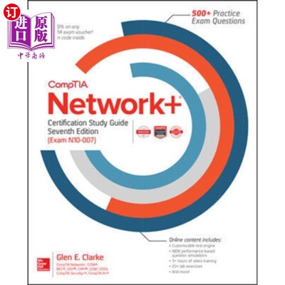 海外直订CompTIA Network+ Certification Study Guide, Seve... CompTIA+认证学习指南，第七版（考试N10-007）