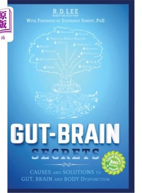 海外直订医药图书Gut-Brain Secrets: Causes and Solutions to Gut, Brain and Body Dysfunction 肠脑秘密:肠，脑和身体功
