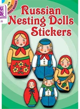 海外直订Russian Nesting Dolls Stickers 俄罗斯嵌套娃娃贴纸