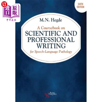 海外直订医药图书Coursebook on Scientific and Professional Writin... 语言病理学科学与专业写作教材