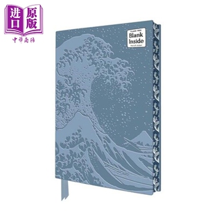 预售 葛饰北斋 神奈川冲浪里 艺术工匠空白本 英文原版 Katsushika Hokusai The Great Wave Flame Tree Journals【中商原版】