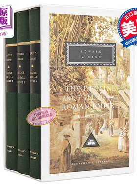 现货 【中商原版】罗马帝国衰亡史 英文原版 The Decline and Fall of the Roman Empire: Volumes 4-6 历史 Edward Gibbon 精装