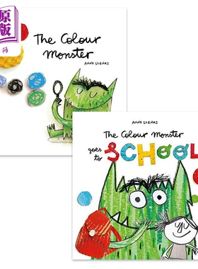Anna Llenas 有颜色的小怪兽系列绘本2册套装 The Colour Monster 亲子故事 情绪管理 友情情商启蒙 5岁 英文原版【中商原版?
