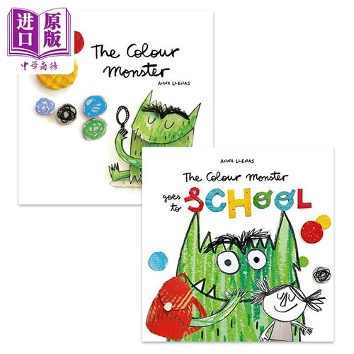 Anna Llenas 有颜色的小怪兽系列绘本2册套装 The Colour Monster 亲子故事 情绪管理 友情情商启蒙 5岁 英文原版【中商原版?