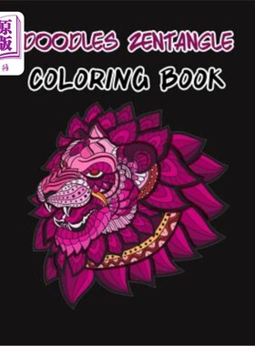 海外直订Doodles Zentangle Coloring Book: Enjoy Coloring Book with Variety of Hand Drawn  涂鸦天籁彩绘书：享受各种手