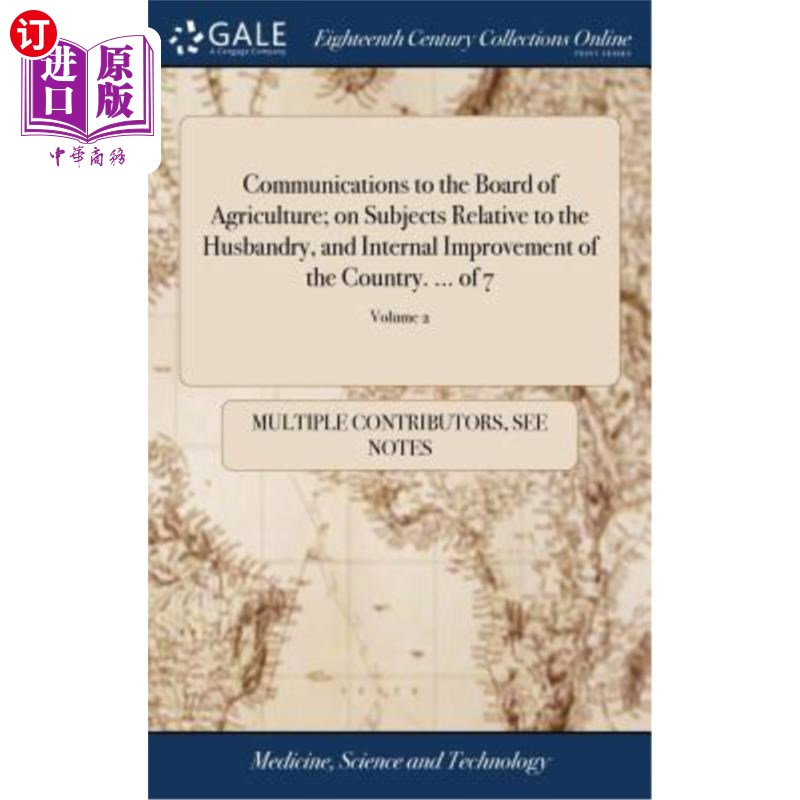 海外直订医药图书Communications to the Board of Agriculture; on Subjects Relative to the Husbandr 与农业委员会的通信