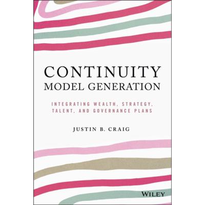 现货 连续性模型生成 英文原版 Continuity Model Generation Justin Craig 整合财富战略 人才和治理计划 经管【中商原版】