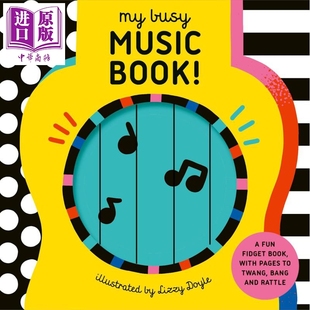 Music 纸板书 音乐入门 Busy 进口童书 宝宝 感官声音书 Book 色彩鲜艳 亲子绘本图画书 英文原版 中商原版 互动式