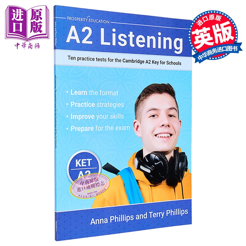2025新版 听力提升 剑桥KET考试 A2等级10套模拟测试练习 含答案 A2 Listening Cambridge A2 Key for Schools【中商原版】