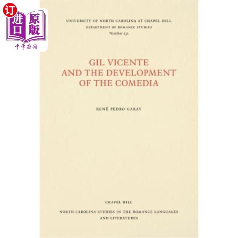 海外直订Gil Vicente and the Development of the Comedia 吉尔·维森特与喜剧的发展
