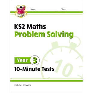 英国原版CGP教辅 新KS2数学10分钟测试 解决问题3年级New KS2 Maths 10 Minute Tests Problem Solving Year 3【中商原版】