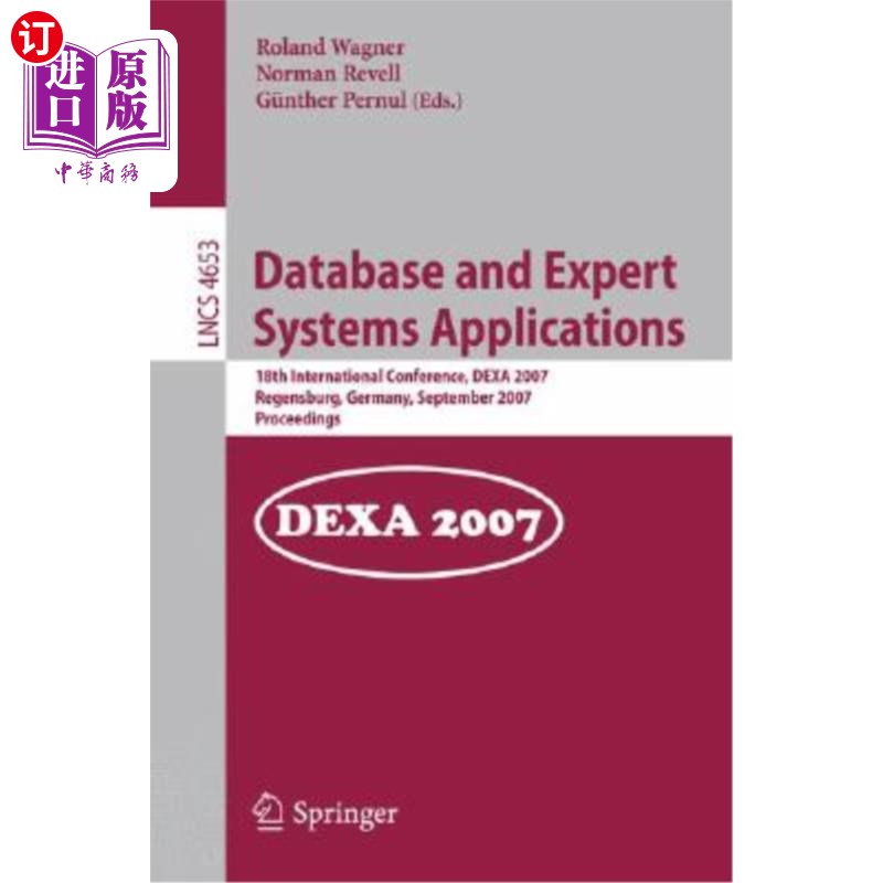 海外直订Database and Expert Systems Applications 数据库和专家系统应用