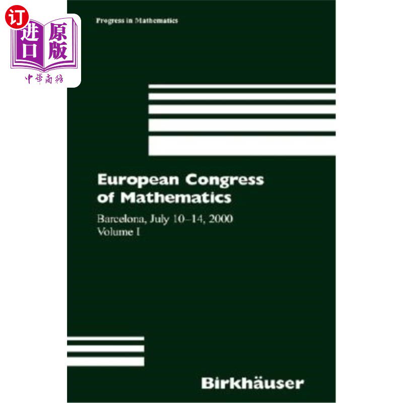 海外直订European Congress of Mathematics: Barcelona, July 10-14, 2000, Set 欧洲数学大会:巴塞罗那，2000年7月10-14日