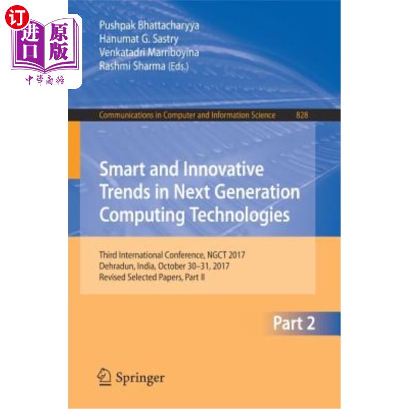 海外直订Smart and Innovative Trends in Next Generation Computing Technologies: Third Int 下一代计算技术的智能和创新