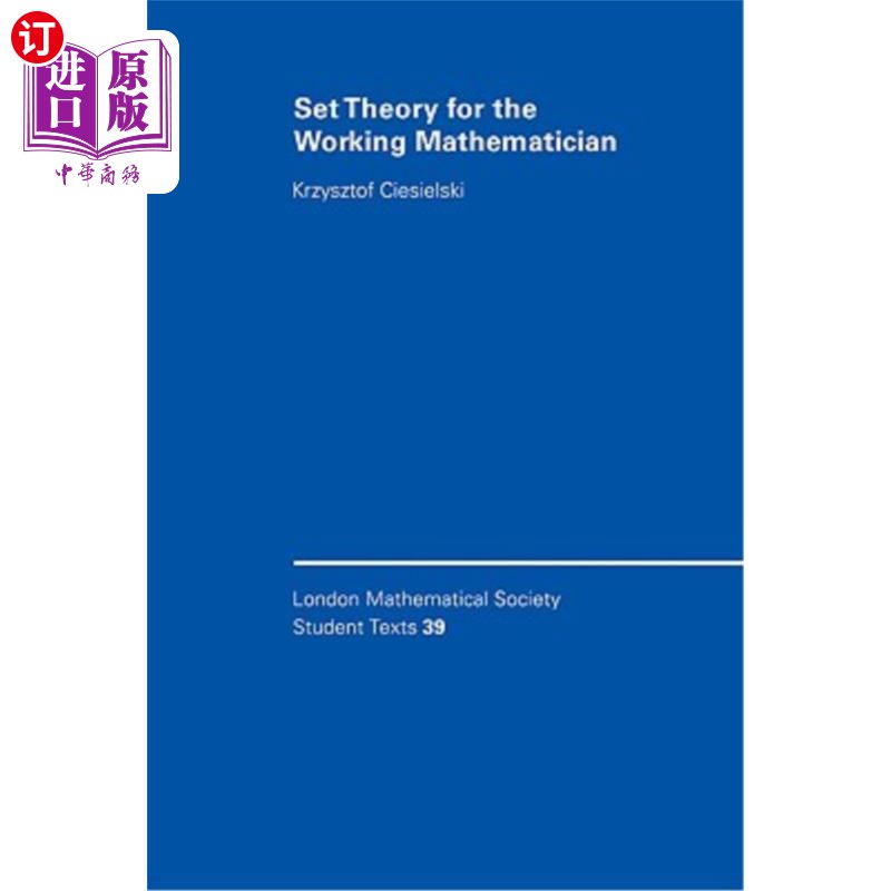 海外直订Set Theory for the Working Mathematician 工作数学家的集合论