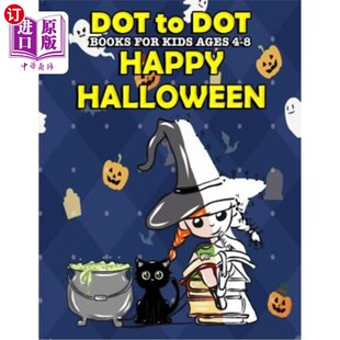 Ages and Kids Books 适用于4 Book 8岁儿童 Halloween For Activity Dot 海外直订Dot 点对点书 Happy