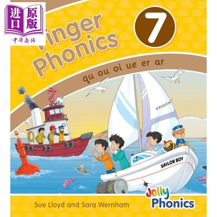 Jolly Book 英文原版 英语字母表字母发音 快乐自然拼读手指拼读书7 Phonics 中商原版 预售 多感官教学活动 Finger
