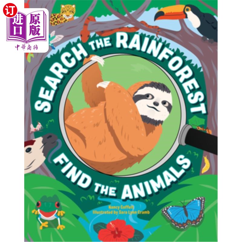 海外直订Search the Rain Forest, Find the Animals 搜索雨林，寻找动物