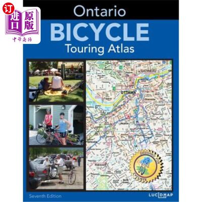 海外直订Ontario Bicycle Touring Atlas 安大略自行车旅游地图册