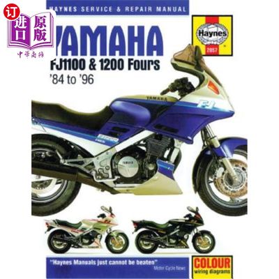 海外直订Yamaha Fj1100 & 1200 Fours '84 to '96 雅马哈Fj1100和1200 Fours'84至'96