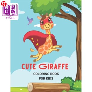 book For 彩色书长颈鹿 Giraffe 孩子 长颈鹿 Coloring 可爱 海外直订Cute Kids