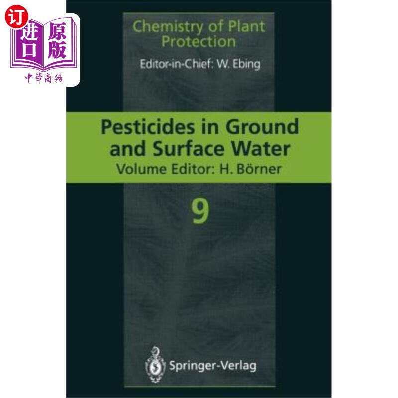 海外直订Pesticides in Ground and Surface Water 地下水和地表水中的农药