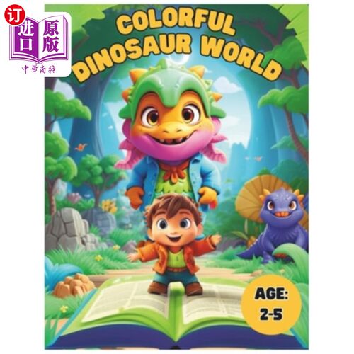 海外直订Colorful Dinosaur World 多彩的恐龙世界