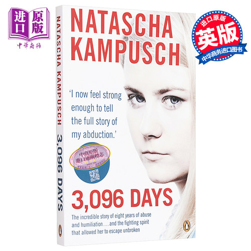 现货 3096天: 囚室少女娜塔莎 英文原版 3,096 Days  Natascha Kampusch【中商原版】 - 封面