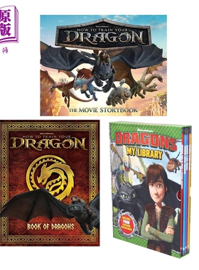 Dragons 驯龙高手 How to Train Your Dragon 英文原版 龙之书 电影故事书 驯龙高手电影4册套装 进口儿童读物【中商原版】