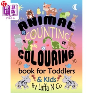 Book 儿童涂 儿童动物计数涂色书 Young Counting Colouring Children Toddlers For Shee 海外直订Animal Coloring Kids