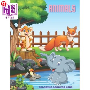 Coloring 动物 Book Kids 儿童涂色书 For 海外直订ANIMALS